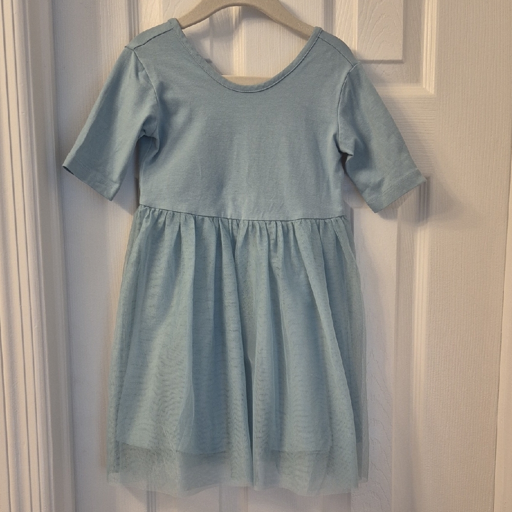 Hanna Andersson Blue Tulle Twirly Dress 100/4T